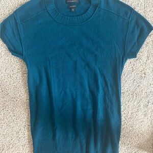 Banana Republic 100% Cashmere Teal Short Sleeve Midi Dress – Size Large